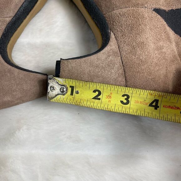 Sam Edelman light brown leather suede ankle boots black  with elastic si… - Picture 6 of 12